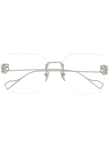 Balenciaga Eyewear очки в безободковой оправе с логотипом BB