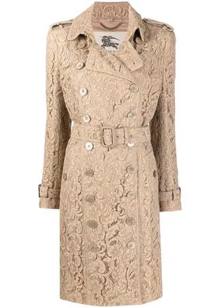 Burberry Pre-Owned кружевной тренч