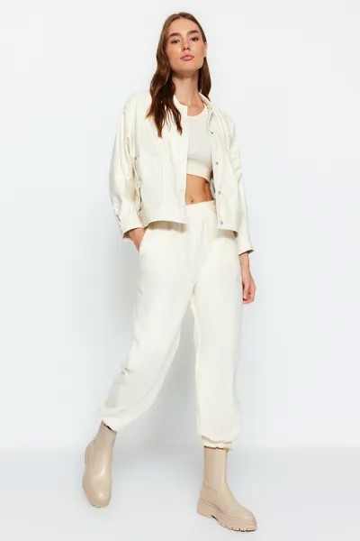 Штаны Trendyol Winter Essentials спортивные свободные, белый