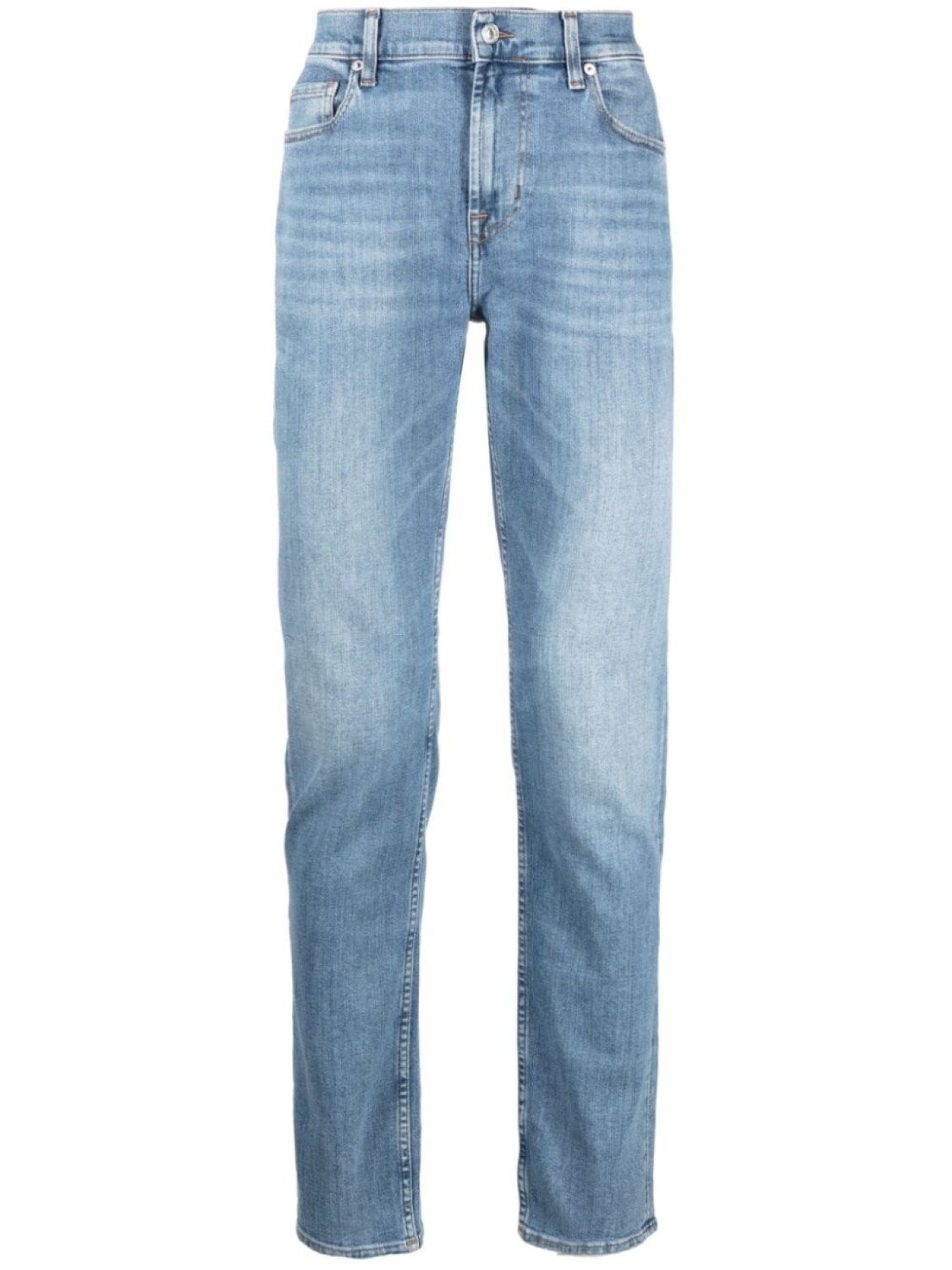7 For All Mankind прямые джинсы средней посадки, синий