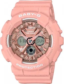 Японские наручные  женские часы Casio BA-130-4AER. Коллекция Baby-G