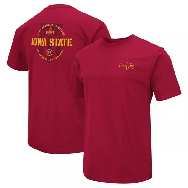 Мужская футболка Cardinal Iowa State Cyclones OHT Military Appreciation Colosseum