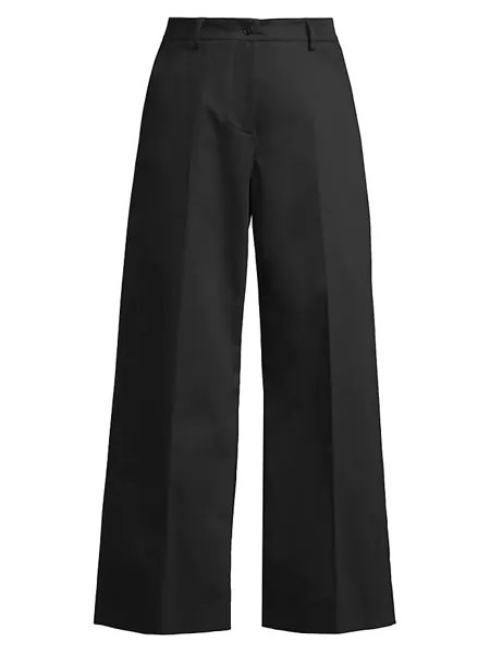 Укороченные широкие брюки Urial Weekend Max Mara, черный
