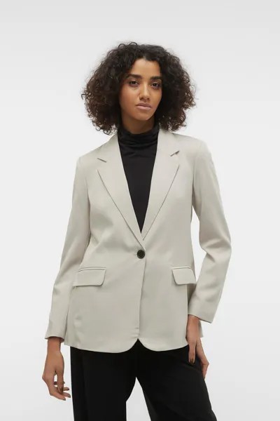 Женский пиджак оверсайз с длинными рукавами Vero Moda, серый