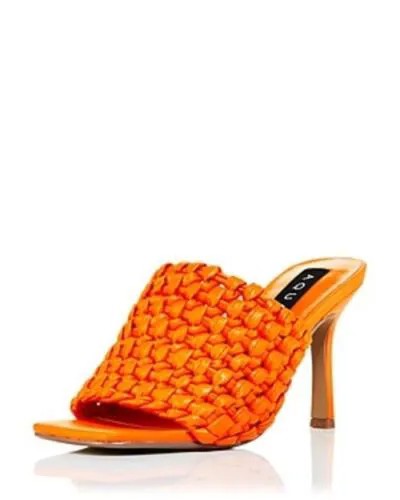 Женские плетеные шлепанцы Katy на низком каблуке Aqua, оранжевые, США 8,5
