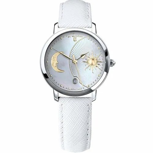 Наручные часы L'Duchen Часы наручные L'Duchen D 781.16.33 Гарантия 3 года, белый, голубой