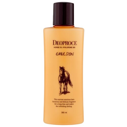 Deoproce Horse Oil Hyalurone Emulsion Эмульсия для лица с гиалуроновой кислотой и лошадиным жиром, 380 мл
