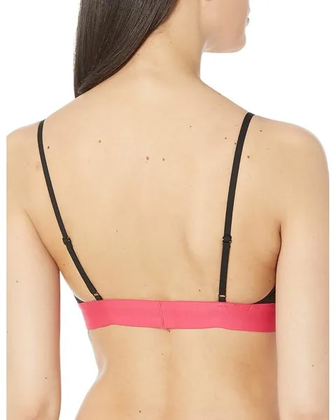 Бралетт Calvin Klein Monolith Cotton Unlined Bralette, цвет Black w/ Pink Splendor Waistband