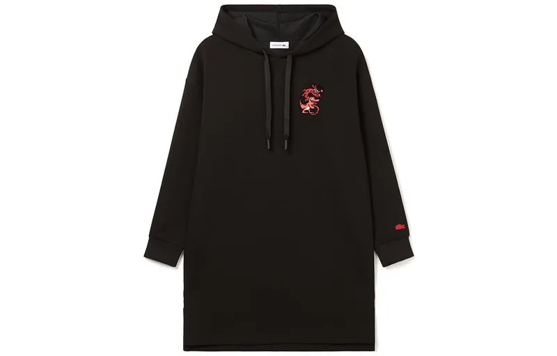 LACOSTE Женское платье с длинными рукавами, цвет Black
