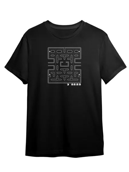 Футболка унисекс Каждому Своё Pacman/Пакман/Pixel GMRT4 черная XL