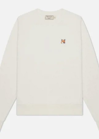 Женская толстовка Maison Kitsune Fox Head Patch Adjusted, цвет бежевый, размер M