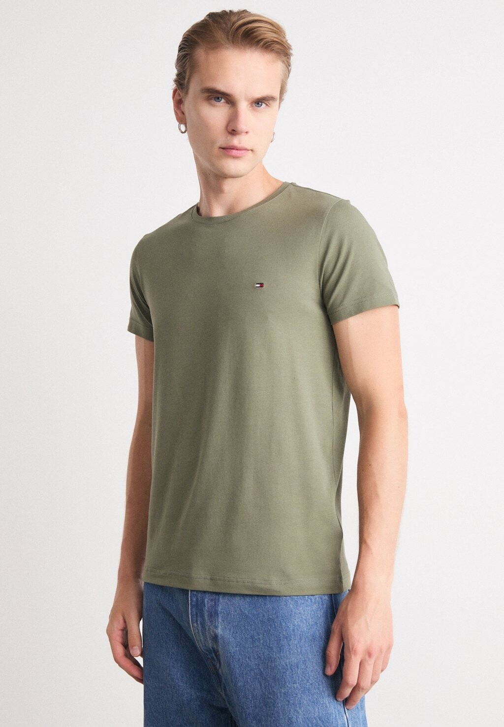 Базовая футболка SLIM FIT TEE Tommy Hilfiger, темно-зеленый
