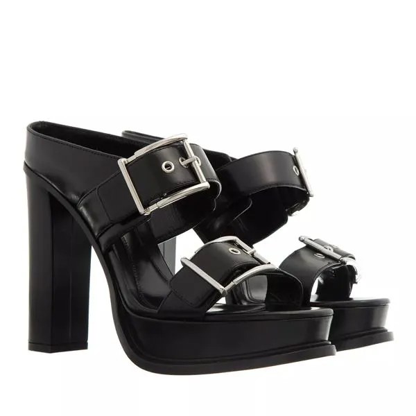 Сандалии platform buckle sandal Alexander Mcqueen, черный