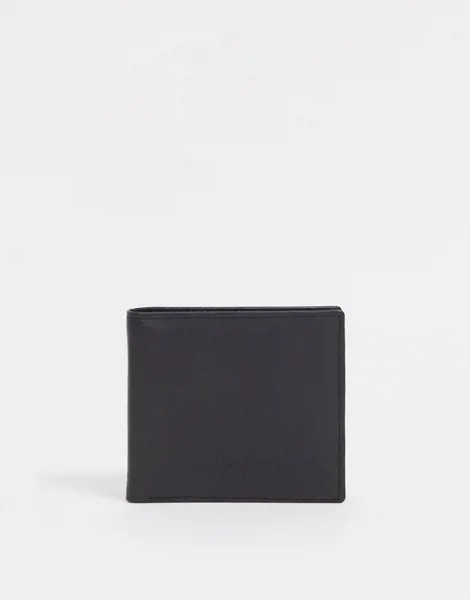 Кожаный бумажник двойного сложения Bolongaro Trevor-Черный