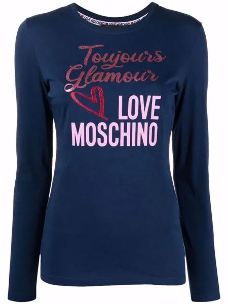 Love Moschino топ с длинными рукавами и логотипом