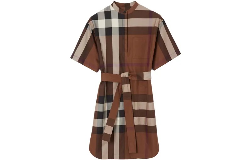 Платье с короткими рукавами женское хаки Burberry