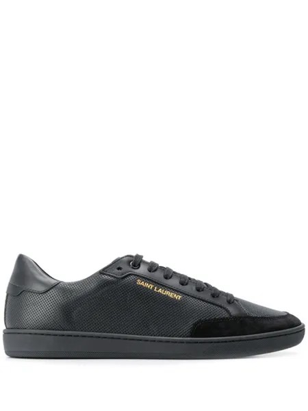Кеды SL/10 на шнуровке Saint Laurent, черный