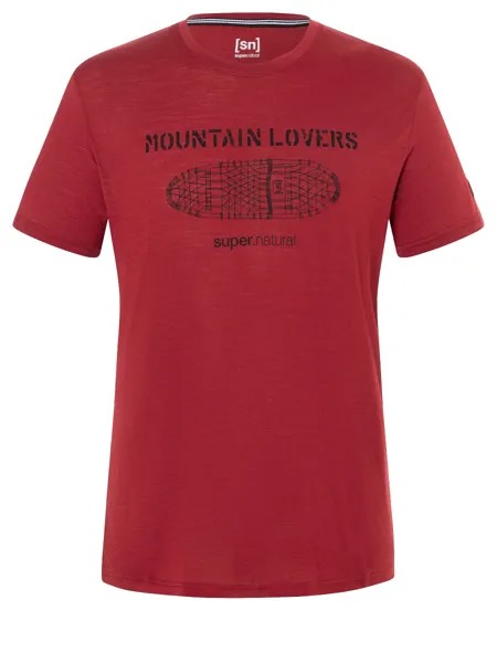 Рубашка super.natural Merino T Shirt, красный