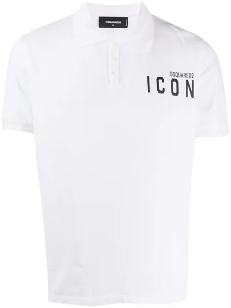 Dsquared2 рубашка-поло с логотипом Icon, белый