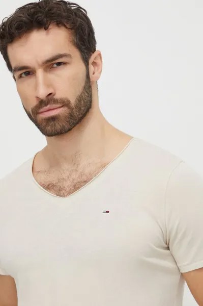 Футболка Tommy Jeans, бежевый