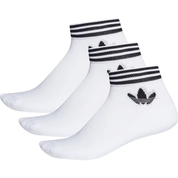 Носки adidas Originals Trefoil Ankle Half Cushion 3 шт, белый
