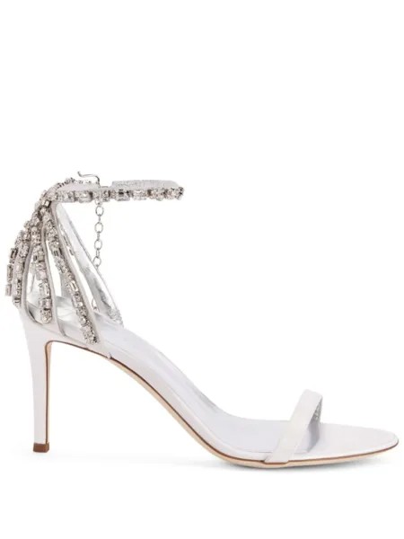Giuseppe Zanotti босоножки Adele 105 на шпильке, белый
