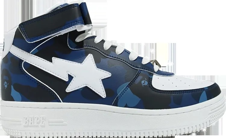 Кроссовки Bapesta Mid Camo Navy, синий