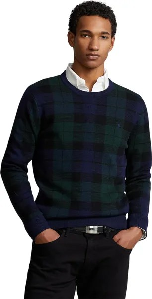 Моющийся шерстяной свитер в клетку Polo Ralph Lauren, цвет Blackwatch Combo