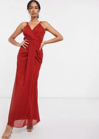 Красное платье макси на бретелях Virgos Lounge-Красный