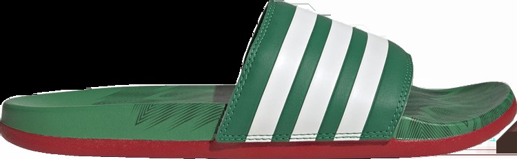 Сандалии Adidas Adilette Comfort Slide 'Vivid Green Scarlet', зеленый