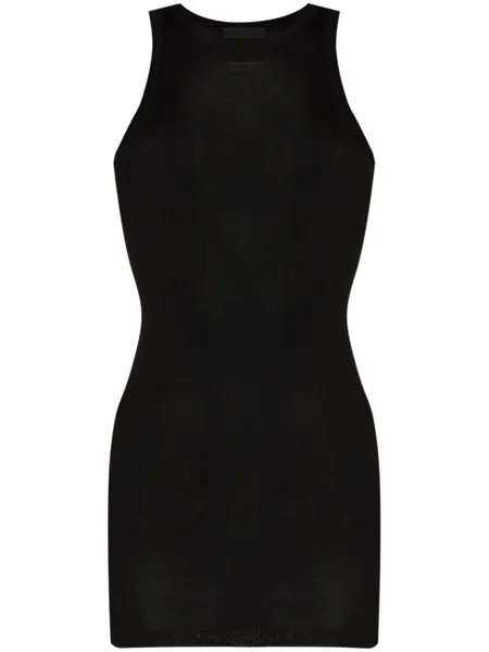 WARDROBE.NYC платье мини в рубчик, черный