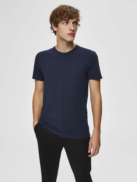 Рубашка с круглым вырезом SELECTED HOMME 