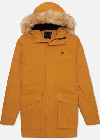 Мужская куртка парка Lyle & Scott Winter Weight Microfleece Lined, цвет жёлтый, размер S