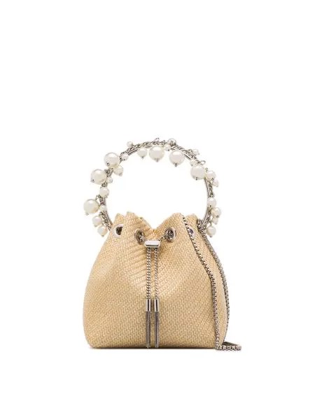 Jimmy Choo плетеная сумка-ведро Bon Bon