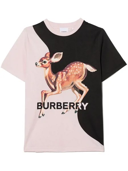 Burberry Kids расклешенное платье в полоску Icon Stripe