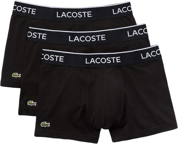 Трусы Trunks 3-Pack Casual Classic Lacoste, черный