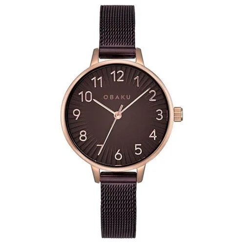 Наручные часы OBAKU Mesh Часы Obaku V237LXVNMN, черный, коричневый