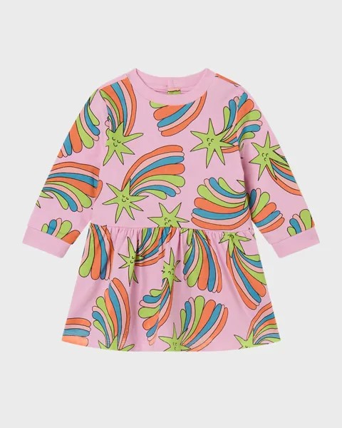 Платье с принтом «Падающие звезды», размер 6–36 м для девочек Stella McCartney Kids, цвет Pink