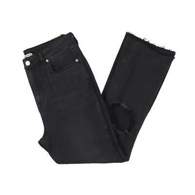 Черные расклешенные укороченные джинсы женские Avec Les Filles 28 BHFO 0555