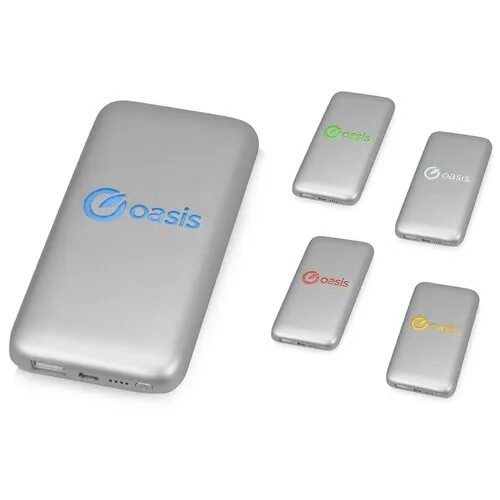 Портативное зарядное устройство XOOPAR BUBBLE BANG с подсветкой, 5000 mAh, серебристое