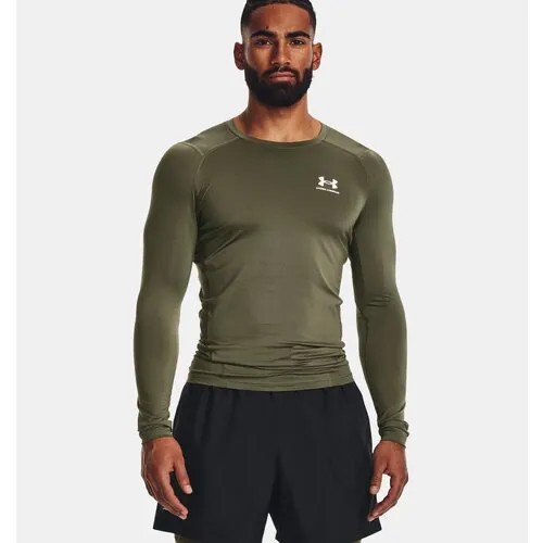Лонгслив спортивный Under Armour HeatGear, размер S, зеленый