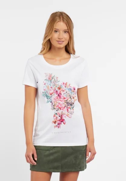 Футболка с принтом FLOWERS RODEO Einstein Newton, цвет weiß