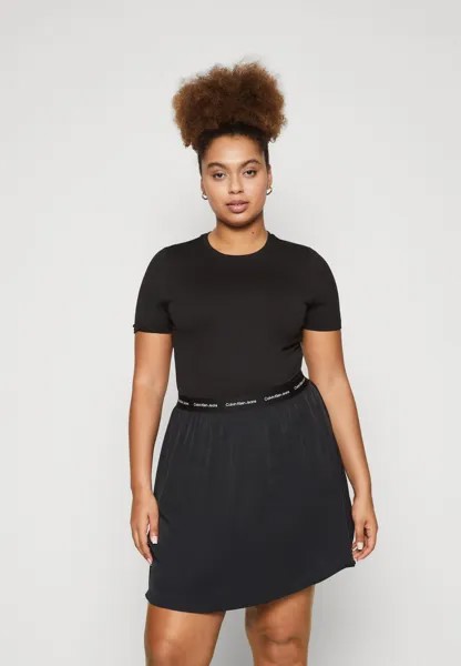 Платье из джерси LOGO ELASTIC DRESS Calvin Klein Jeans Plus, цвет black