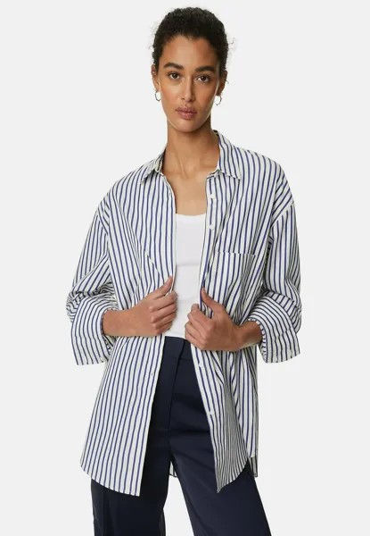Блузка-рубашка STRIPED COLLARED Marks & Spencer, цвет blue mix