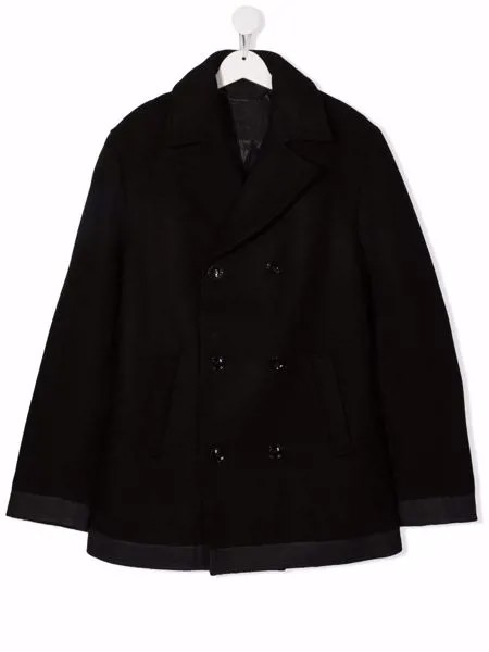 Diesel Kids двубортное пальто JWax