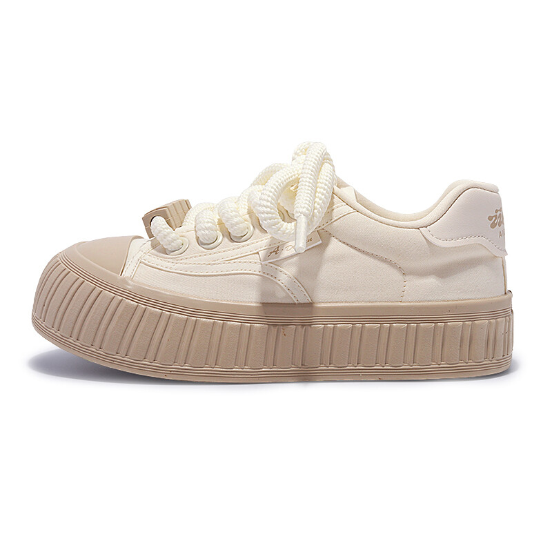 Кроссовки Miss Zhang Skateboarding Shoes Women's Low-top Brown, хаки