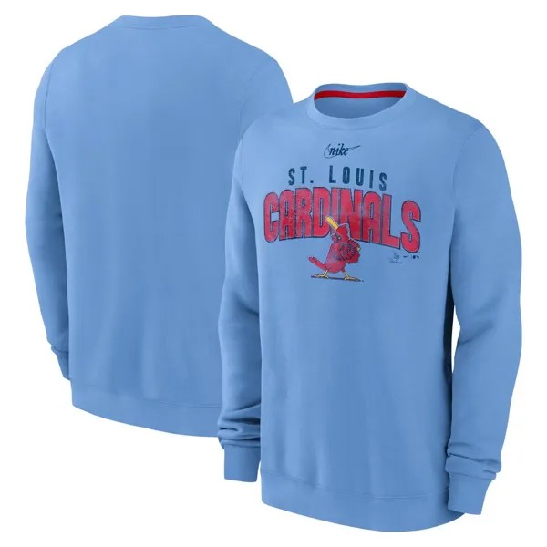 Мужской голубой пуловер St. Louis Cardinals Cooperstown Collection Team Shout Out, свитшот Nike