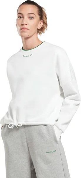Свитшот женский Reebok Identity Fleece Crew Sweatshirt белый XS