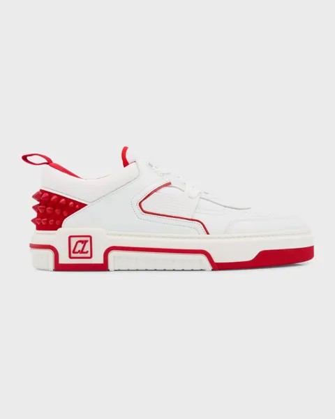 Мужские низкие кеды Astroloubi из сетки и кожи Christian Louboutin, цвет White/Red