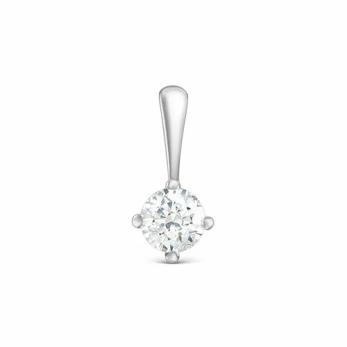Подвеска VALTERA, серебро, 925 проба, родирование, фианит, серебристый